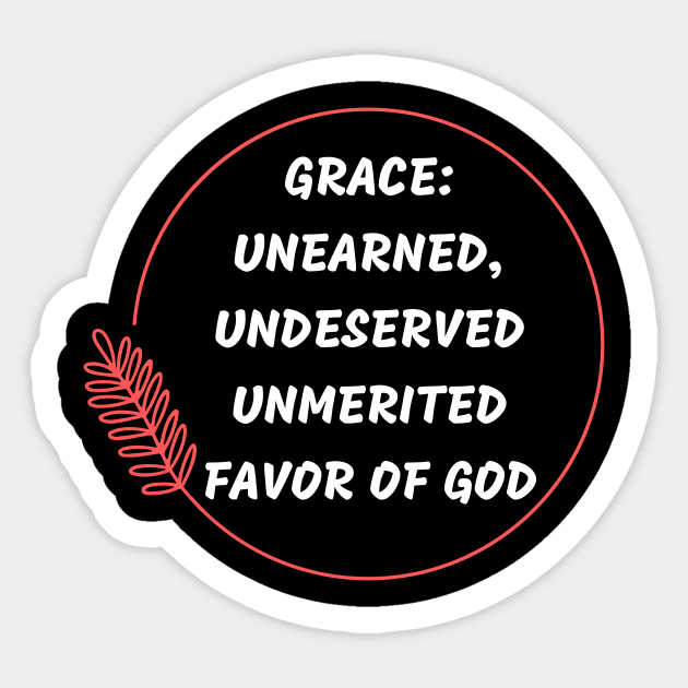 Grace | Christian Sticker by All Things Gospel